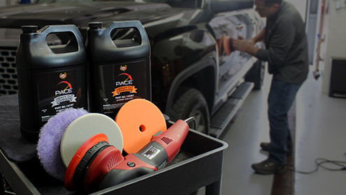 Professional polishing machines for cars, motorcycles and boats