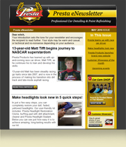 Presta Products eNewsletter Sample